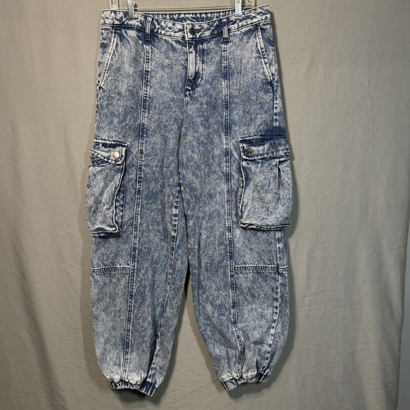 Future Collective Denim - Future Collective Kahlana Barfield Brown Cargo Jeans‎ Sz 10 Baggy Hip Hop Street